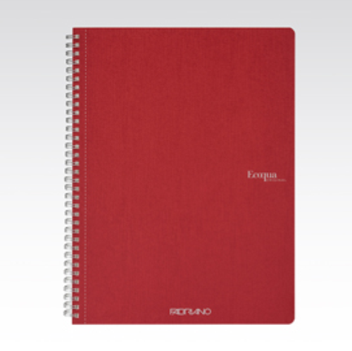 Fabriano Ecoqua spirale A4 Lines da 70 fogli - Ciliegia